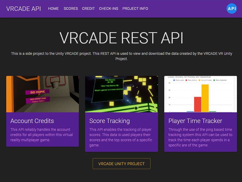 A map of the vrcade game