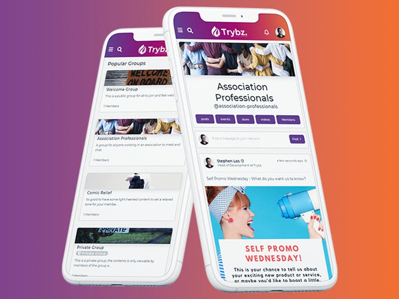 a promotional image showing the platform on mobile